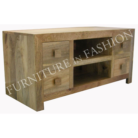 Furniture In Fashion  Dakota 4 Drawer Media Unit in Light Finish, LS15L-TFC