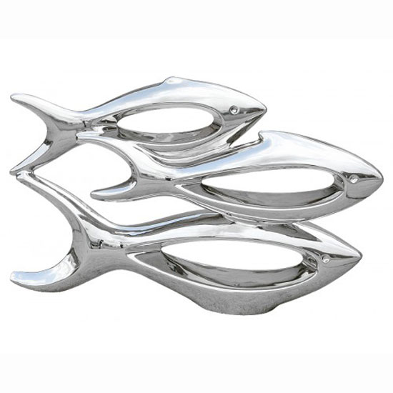 Furniture In Fashion  Platinum Three Fishes Sculpture,CP21