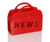 News Red Magazine Rack, 44490