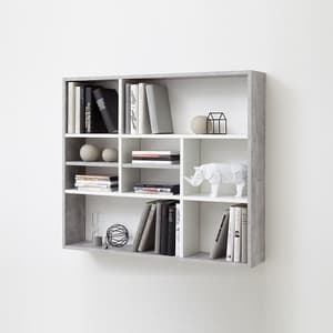 Andreas Wall Mounted Shelving Unit In White And Light Atelier