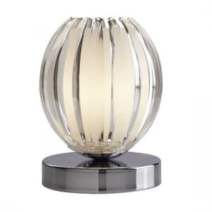 Chrome Touch Table Lamp With Clear Acrylic And Frosted Glass - UK