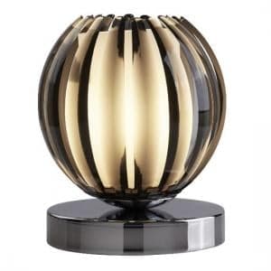 Chrome Touch Table Lamp With Smokey Acrylic And Frosted Glass - UK
