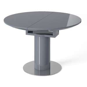 Redruth Extending Dining Table In Grey High Gloss - UK