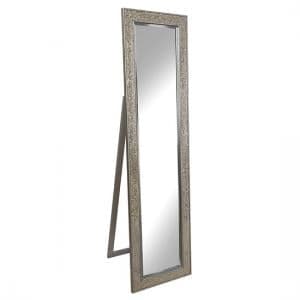 Aliza Floor Standing Cheval Mirror In Champagne Mosaic Frame - UK