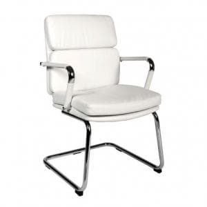 Deco Visitor Retro Eames Style White Chair - UK