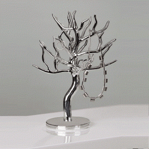 Jewellery Tree In Poly Silver - UK