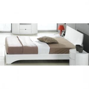 Laura White Gloss Double Bed With Ventilated Board - UK