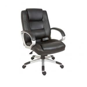 Daren Home Office Chair In Black PU Leather And Massage Function - UK