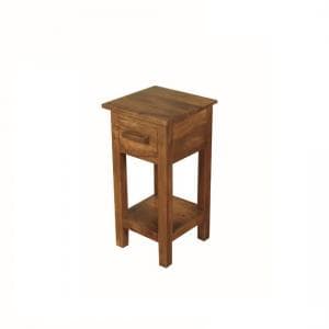 Merino Small Telephone Table In Mango Wood With Gloss Touch - UK
