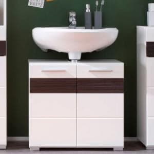 Mezzo Vanity Cabinet In White With High Gloss Fronts - UK