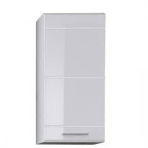 Mezzo Wall Mount Storage Cabinet In White With High Gloss Fronts - UK
