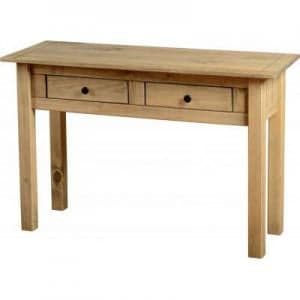 Prinsburg 2 Drawer Console Tables in Natural Oak Wax - UK