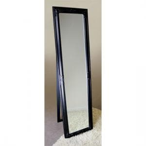 Rocco Cheval Floral Black Frame Freestanding Mirror - UK
