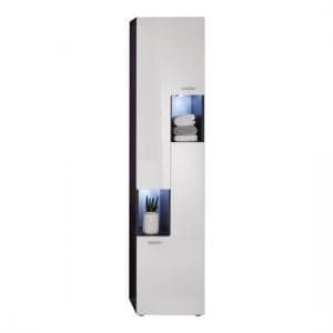 Tetis Bathroom Cabinet Right In Graphite And White Gloss Fronts - UK