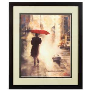 Agatiyo Framed Man Under Umbrella Wall Art - UK