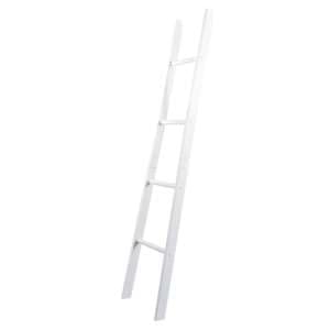 Alaskan Wooden Bathroom Towel Ladder In White - UK
