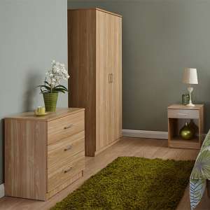 Probus Wooden 3Pc Bedroom Furniture Set In Oak - UK