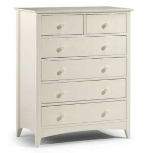 Caelia Chest of Drawers In Stone White With 6 Drawers - UK