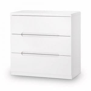 Magaly Modern Chest Of Drawers Small In White High Gloss - UK