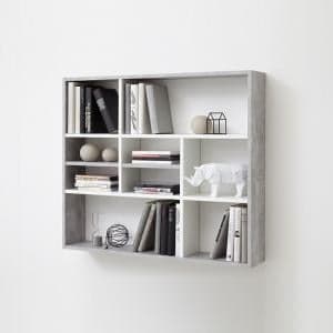 Andreas Wall Mounted Shelving Unit In White And Light Atelier - UK