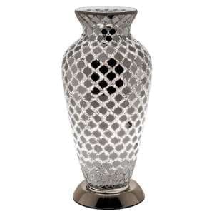 Apollo Mosaic Glass Vase Table Lamp In Mirrored Tile - UK