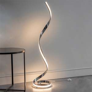 Aria LED Floor Lamp In Chrome - UK