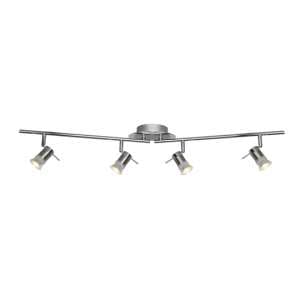 Aries LED IP44 3 Lights Bar Spotlight In Chrome And Satin Silver - UK