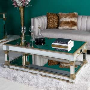 Asbury Mirrored Coffee Table In Champagne - UK