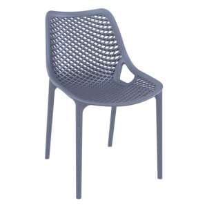Aultas Outdoor Stacking Dining Chair In Dark Grey - UK