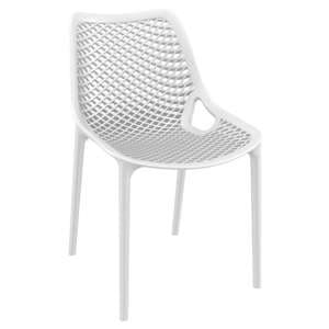Aultas Outdoor Stacking Dining Chair In White - UK