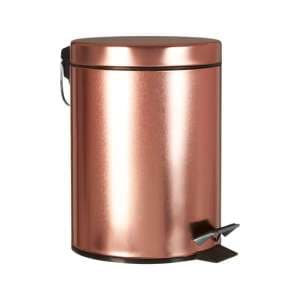 Aurora Metal 5000ml Pedal Bathroom Bin In Rose Gold - UK