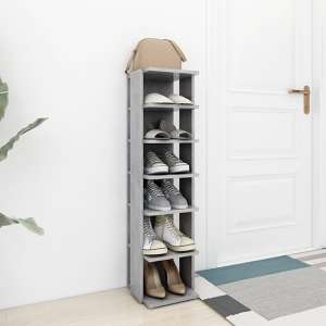 Balta Shoe Storage Rack With 6 Shelves In Concrete Effect - UK