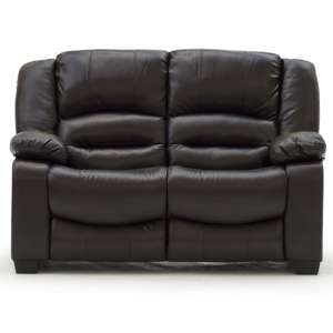 Barletta Upholstered Leather 2 Seater Sofa In Brown - UK