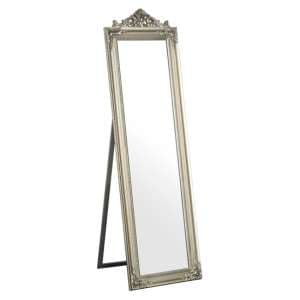 Boufoya Rectangular Floor Standing Cheval Mirror In Silver - UK
