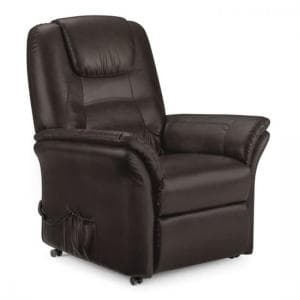 Rachelle Modern Recliner Chair In Brown Faux Leather - UK