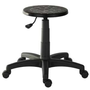Breeze Contemporary Stool In Black With Castors - UK