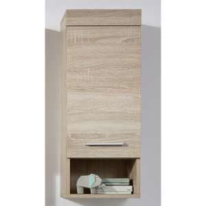 Britton Wall Bathroom Storage Cabinet In Sagerau Light Oak - UK