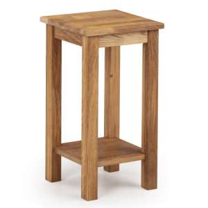 Calliope Tall Narrow Wooden Side Table In Oak - UK