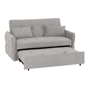 Canton Fabric Sofa Bed In Silver Grey - UK