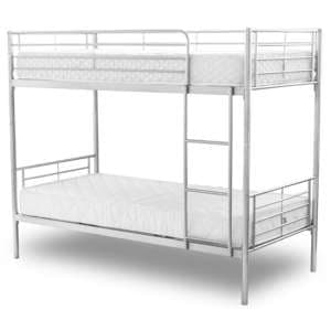 Carlijn Metal Bunk Bed In Silver - UK