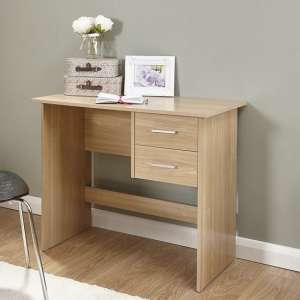 Probus Wooden Computer Desk In Oak With 2 Drawers - UK