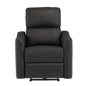 Carlton Faux Leather Electric Recliner Armchair In Black - UK