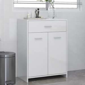 Carlton High Gloss Bathroom Cabinet With 2 Doors In White - UK