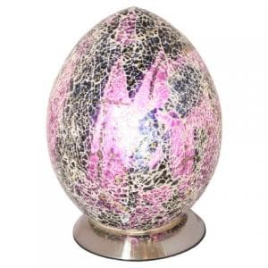 Mosaic Purple Egg Lamp - UK