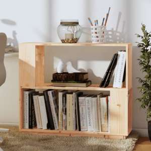 Ciniod Pinewood Bookcase And Room Divider In Natural - UK