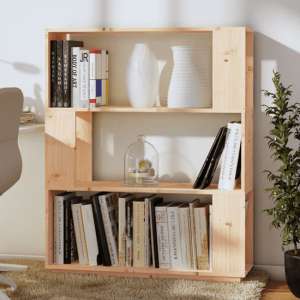 Civilla Pinewood Bookcase And Room Divider In Natural - UK