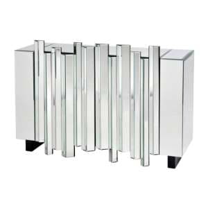 Claverdon Clear Glass Sideboard With 2 Doors In Mirrored - UK