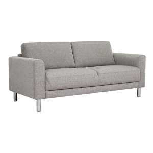 Clesto Fabric Upholstered 2 Seater Sofa In Light Grey - UK