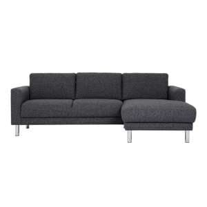 Clesto Fabric Upholstered Right Handed Corner Sofa In Anthracite - UK