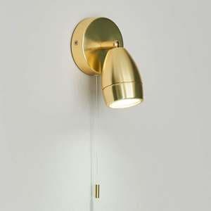 Clovis 1 Light Spotlight In Satin Brass With Glass Diffuser - UK